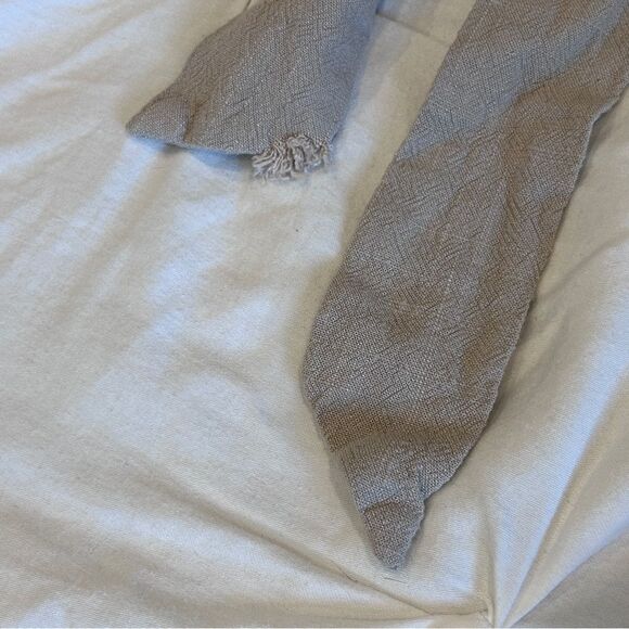 Forever 21 Women's Beige Sleeveless Button-Up Linen Jumpsuit Romper Size Small - Picture 12 of 13